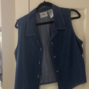 Denim Sleeveless Vest
